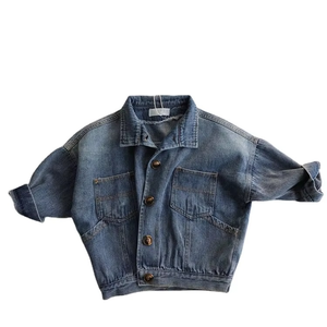 Custom Autumn Vintage Washing Kids Casual <b>Jacket</b> Boys Jeans Coats Little Boys Girls Denim Outerwear Coat - Product Image 4