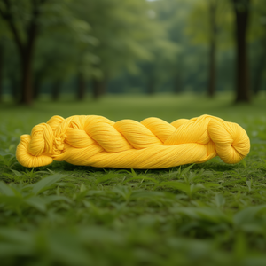 Fancy 100% <b>Linen</b> Sportweight <b>Yarn</b> 2 Ply Corn Yellow 300m 100g Wet Spun Flax for Knitting Crochet Wholesale India - Product Image 3