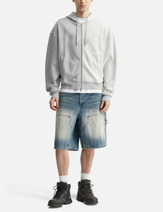 High Quality Eco-Friendly Mens Color Block Hoodie Jacket Full <b>Zip</b> 100% Cotton Oversized Modern Fashion Hoodie - Product Image 3