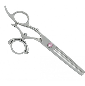 Tijeras de Peluquería Profesionales de Color Plateado, Tijeras para Adelgazar el Cabello con Punta Afilada de Acero Inoxidable, Tijeras de Peluquería para Salón - Product Image 6