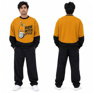 Solid Casual Winter Men's Hoodie & Track Suit with Custom Logo Digital Printing-Fleece Fabric Polyester/Cotton - Product Image 5