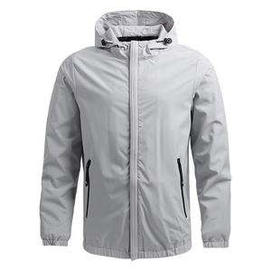 Veste coupe-vent légère pour homme, entièrement imprimée, à capuche, fermeture éclair intégrale, en softshell fin - Product Image 2