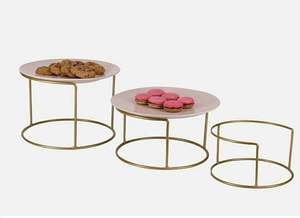 Expositor de postres para hoteles, soporte de presentación de alimentos para bodas, estante elegante para servicio de catering, elevador de mesa para fiestas - Product Image 6