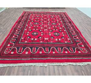 Tapis noués à la main de dernière conception, taille 9x12, multicolores, ensembles de tapis tissés à la main pour la décoration du sol du salon, couleur rouge - Product Image 3
