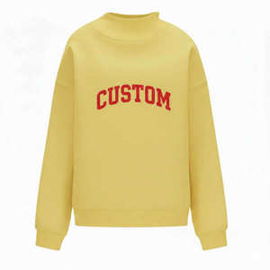 เสื้อสเวตเชิ้ตโอเวอร์ไซส์สีน้ำตาลสำหรับผู้หญิง แบรนด์ Après คอกลม แต่งสีบล็อก พิมพ์ลายตัวอักษรกลิตเตอร์ด้านหน้า ผ้าฝ้ายนุ่ม 100% สำหรับผู้หญิงไซส์โอเวอร์ไซส์ - Product Image 2