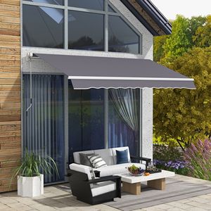 Toldo Retráctil Manual de 3.6m x 3m, Protección Solar para Exteriores, Diseño Versátil Ajustable, Material de PVC, 5m Máx. para Terrazas - Product Image 2