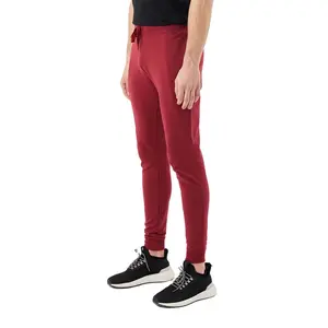 人気の最も快適な男性赤綿100% ブランクカジュアルジョギングパンツ販売用男性ジョギングスウェットパンツ低MOQ