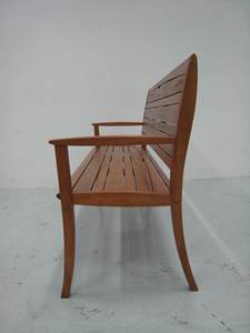 Garden Patio <b>Bench</b> Solid Teak Wood <b>2</b>-<b>Seater</b> Natural Finish for Outdoor Use Model BEN22 - Product Image 3
