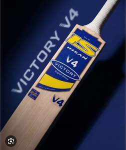 Bate de Críquet Ihsan Victory V4 de Madera de Sauce Inglés, Ligero, 40 mm de Grosor, 2.8 lb, para Mano Derecha/Izquierda, con Funda y Agarre Adicional - Product Image 2