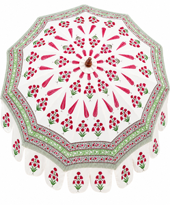 Parasol indien imprimé à la main, diamètre 72'', protection solaire, parasol de plage, décoration extérieure, parasol de jardin pour complexe hôtelier - Product Image 1