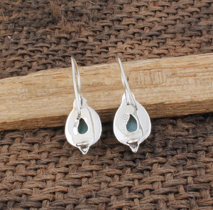 Pendientes de Larimar Natural, Plata de Ley 925, Joyería de Piedra Azul Caribeña, Venta al por Mayor, Pendientes de Piedras Preciosas Genuinas, Regalo para Mujer - Product Image 6