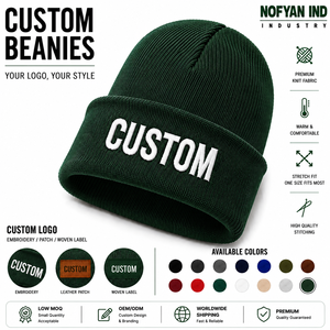 Fábrica de Gorros de Punto Personalizados al por Mayor, Fabricante de Gorros de Invierno de Marca Privada OEM, Proveedor de Gorros de Punto con Logotipo Bordado Personalizado - Product Image 1
