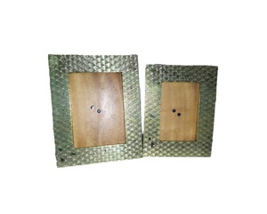Rectangle Metal Photo <b>Frame</b> with Embossed Floral Pattern <b>Gold</b> Finish Durable Design - Product Image 4