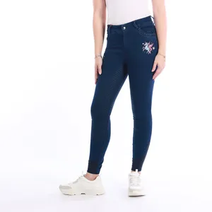 Pantalon d'équitation extensible 4 directions de haute qualité, leggings, collants, vêtements d'équitation en tissu technique au toucher doux - Product Image 1