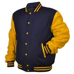 New Arrival Custom Logo Stand Collar Patchwork Varsity <b>Jackets</b> <b>for</b> <b>Men</b> Casual Winter Use Quick Dry Wool Fabric with Front Logo - Product Image 5
