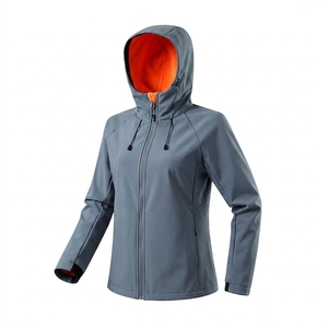 Polyester Fleece Interior Outdoor Rain <b>Jacket</b> <b>Men</b> Autumn Thick Loose Fit Soft Shell Waterproof Windbreaker Hooded Stand - Product Image 6