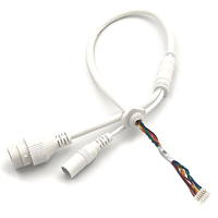 Câble de câblage pour caméra de sécurité CCTV en cuivre étamé RJ45 flexible isolé en PVC de haute qualité, étanche IP67, 450 mm, aluminium