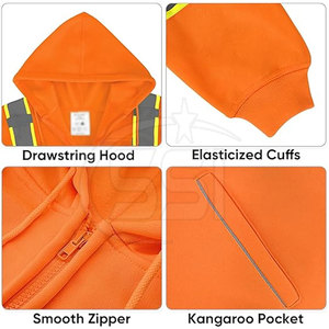 Sudadera con Capucha Reflectante ANSI Clase 2, Impermeable y de Seguridad Mejorada, Diseñada para Mejorar la Visibilidad Durante Tareas Laborales Difíciles - Product Image 3
