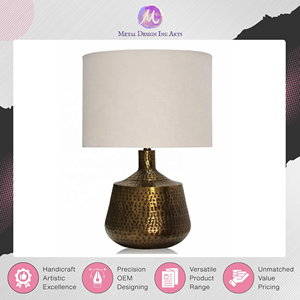 Worldwide Exporter Selling Hammered Metallic Aluminum <b>Night</b> Table Lamp – Luxury <b>Lighting</b> Solution for Home & Office Use on Sale - Product Image 5