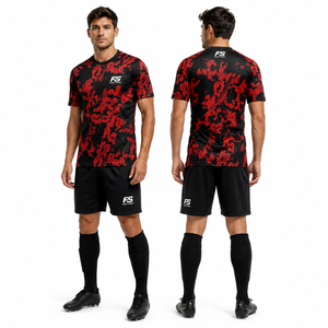 Ensemble de maillots de football sublimés personnalisés pour hommes, tenues de football respirantes, vêtements d'entraînement, vêtements de sport à séchage rapide, uniformes de football - Product Image 3