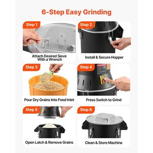 Moulin à épices électrique haute puissance 600W, broyeur commercial de 6,6 gallons, machine à poudre galvanisée pour moulin à farine ultra-affûté - Product Image 5