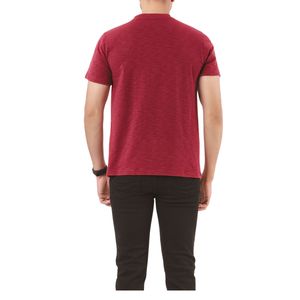 T-shirt uni pour homme en gros, séchage rapide, col rond, tissu texturé, décontracté, été, qualité supérieure, basique, logo personnalisé - Product Image 2