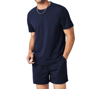 Conjunto de verano para hombre, conjunto de algodón transpirable, camisa de manga corta y pantalones cortos a juego, ropa informal cómoda, conjunto para vacaciones en la playa - Product Image 5