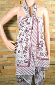 Pareo de Playa Hecho a Mano en India, de Algodón, con Estampado Batik, Reversible, Ecológico, de Secado Rápido - Product Image 2