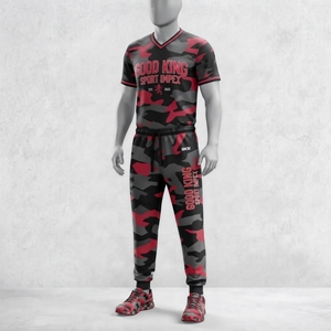 Conjunto de Entrenamiento con Camuflaje Personalizado, Camiseta Sublimada para Hombre, Pantalones Deportivos, Ropa Deportiva Personalizada, Fabricante OEM, Venta al Por Mayor, Alibaba - Product Image 1