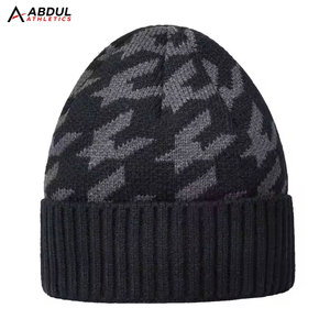 Fashionable Beanies Hat With Thick Wool Knit Design Perfect For Streetwear Jacquard Winter Sports And Daily Outfits - Product Image 1