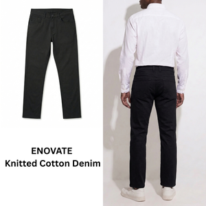 กางเกงทำงานผู้ชายผ้าฝ้ายเดนิมถักนุ่มสบาย Enovate - Product Image 1