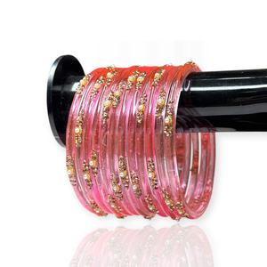 Elegant Rain Drop Bangles Set <b>Crystal</b> Rhinestone Imitation Pearl Islamic Peace Bridal Jewelry Wedding Party Wear Indian - Product Image 1