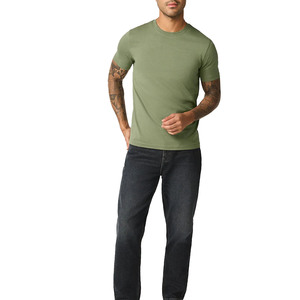 T-shirt col rond pour homme, manches courtes, tricoté, uni, décontracté, usage quotidien, logo personnalisé, grossiste fournisseur Pakistan Chine, personnalisation possible - Product Image 2