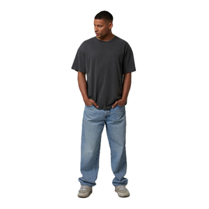 T-shirt Homme Oversize Personnalisé avec Logo, Coton Lourd, Effet Délavé Vintage, Épaules Tombantes, 100% Coton Uni - Product Image 3
