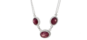 Anniversary Gift For Her Star <b>Ruby</b> Gemstone Chain <b>Necklace</b> 925 Sterling Silver - Product Image 3