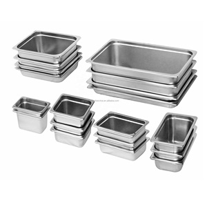Recipientes para buffet de acero inoxidable 201 de estilo americano, multifuncionales, antiadherentes, de tamaño estándar, para servicio de alimentos, tipo Henry. - Product Image 4