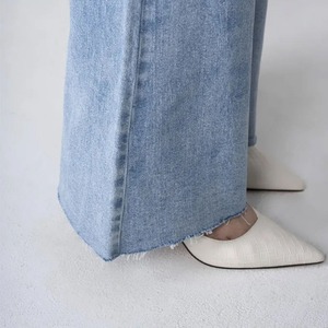 Jeans en denim de qualité supérieure pour femmes, taille mi-haute, coupe droite, respirants, jeans tendance de bonne qualité pour femme - Product Image 5