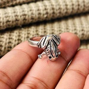 Boho Frog Womens Brass <b>Ring</b> Silver Plated Animal Shape Wholesale <b>Statement</b> <b>Ring</b> - Product Image 6