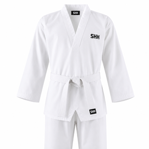 Conjunto de Uniforme de Artes Marciales con Cuello en V Premium, Dobok Ligero y Transpirable para Entrenamiento, para Adultos y Niños, Personalizado OEM - Product Image 2