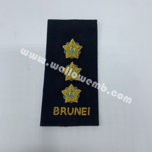 Epaulettes de Capitán de Brunei Royal (Udara) Premium Bordados con Insignia de Grado para Uniformes de Equipos de Defensa Personal - Product Image 1