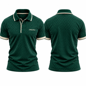 Polo Verde Oscuro para Hombre, Logotipo Personalizado, Ropa Deportiva de Secado Rápido, Camiseta de Manga Corta con Cuello, Fabricante Mayorista - Product Image 1