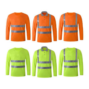 เสื้อยืดสะท้อนแสงแบบมีกระเป๋า แขนยาว สีเหลือง สำหรับงานก่อสร้าง ผู้ชาย รุ่นทันสมัย ระบายเหงื่อได้ดี - Product Image 4