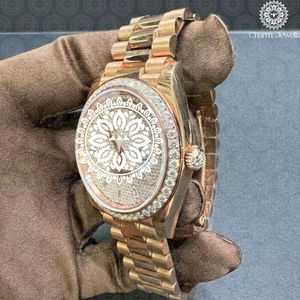 Charm Jewells – montre de luxe pour femmes, cadran ajouré en or, cristal saphir, mouvement à Quartz analogique, boîtier rond de 38mm - Product Image 6