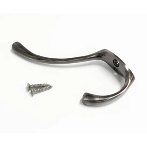 Heavy duty wall hooks Mirror Finish Metal Antique Silver Hook Modern Entryway Hardware Dual Arm Wall Hook Classic Style <b>Rack</b> - Product Image 2