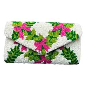 Stylish Embroidery Seed Beaded Envelope Clutch Wedding Festive Christmas Party Boho <b>Sling</b> <b>Bag</b> Chic Fashionable Women Evening <b>Bag</b> - Product Image 1