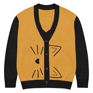 Cardigan respirant à col en V pour homme, style universitaire surdimensionné, en tricot rayé, boutonné, streetwear - Product Image 1