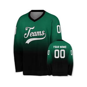 เสื้อกีฬาโพลีเอสเตอร์ 100% ระบายอากาศได้ดี แห้งเร็ว สำหรับผู้ชายและผู้หญิง เสื้อฮอกกี้น้ำแข็งแบบกำหนดเองพร้อมชื่อและหมายเลขส่วนตัว - Product Image 1