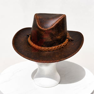 Sombreros de Vaquero de Cuero Premium de Fabricante OEM, Personalización de Marca, Estilo Rancho Occidental, Pedidos al por Mayor para Importadores Globales - Product Image 2