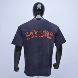 เสื้อยืดคอตตอนแขนสั้นผู้ชาย งานปักไหมพรมด้านหน้าและด้านหลัง คุณภาพสูง ผลิตตามแบบที่กำหนด - Product Image 6