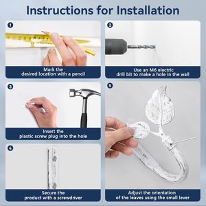 Fermacurtain in Metallo a Forma di Foglia Fatti a Mano, 2 Pezzi, Ganci per Tende da Parete, Accessori Durevoli per Finestre - Product Image 2